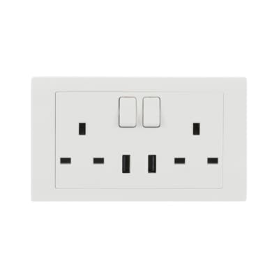ABB Sockets & Outlet 13A Twin Socket With USB