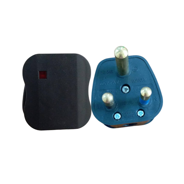 Top Plug 15A With Neon (Black)