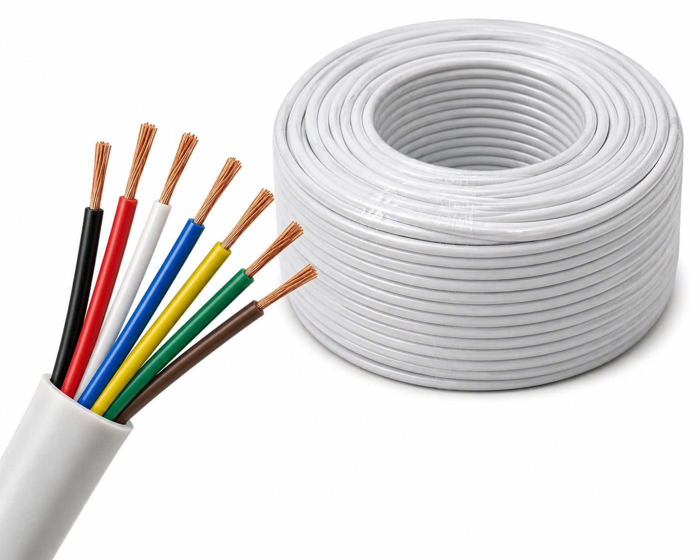 Alarm Cable 8C X 24Awg 7/0.2 Bc*8C (Unshielded) (100/mtr Roll)