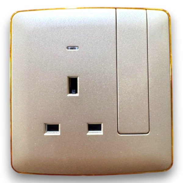 Africab Da Series Switches & Socket 13A Switched Socket With Neon (Big Button)