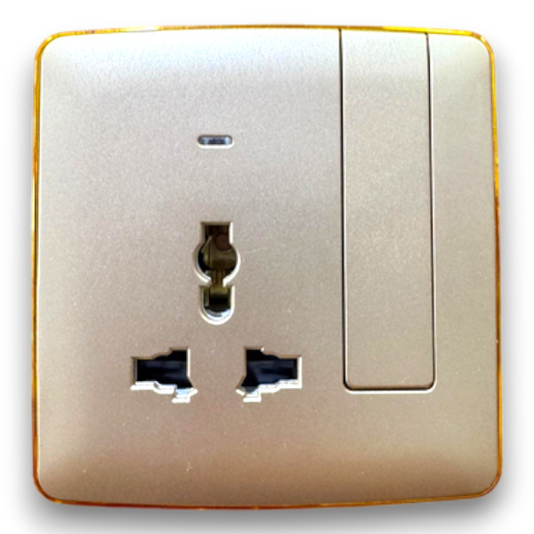 Africab Multi 13A Switched Socket With Neon(Big Button)