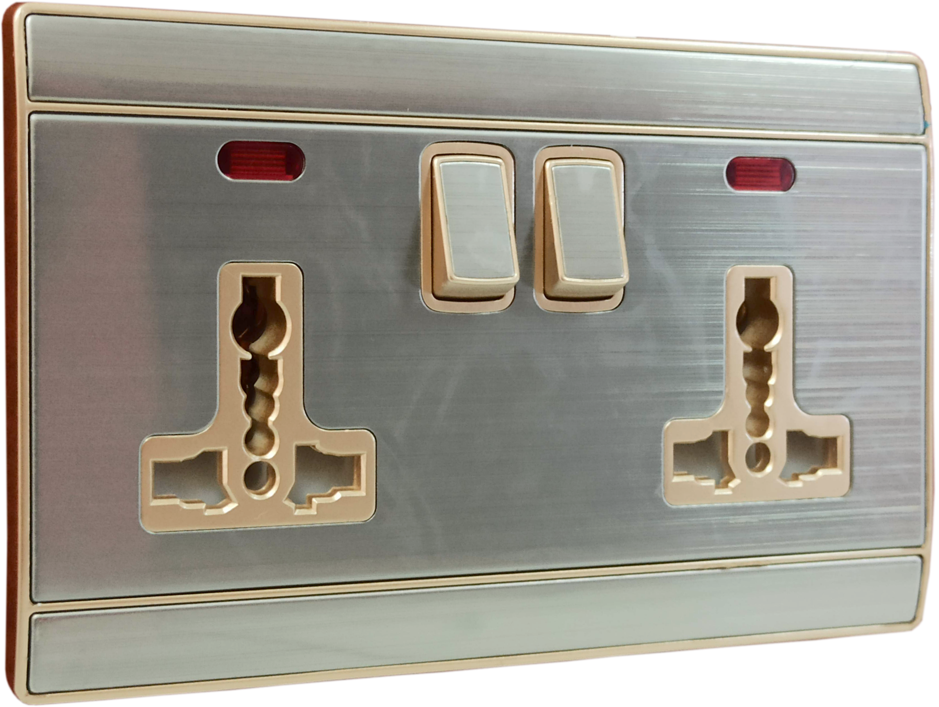 Double 13A Multi Socket Switch With Neon Ss8755Sdl
