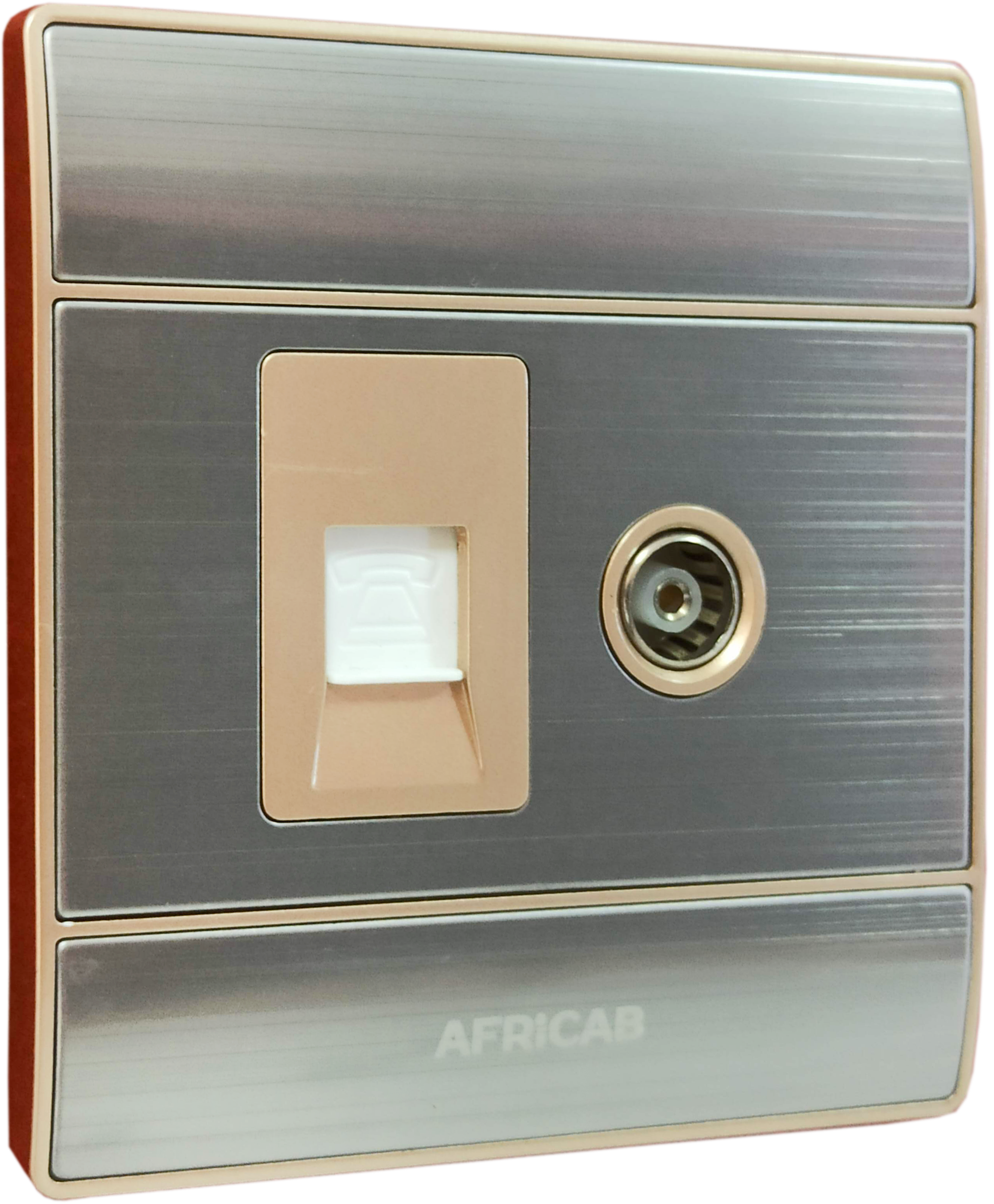 Ss Series Switches & Socket 1Gang Tv + Tel Ss8708
