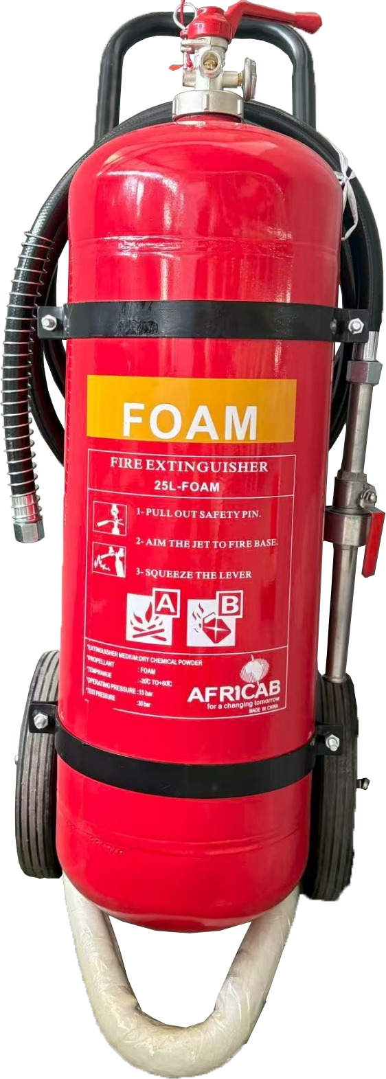 Fire Extinguisher Trolley Type 25Kg Foam Type