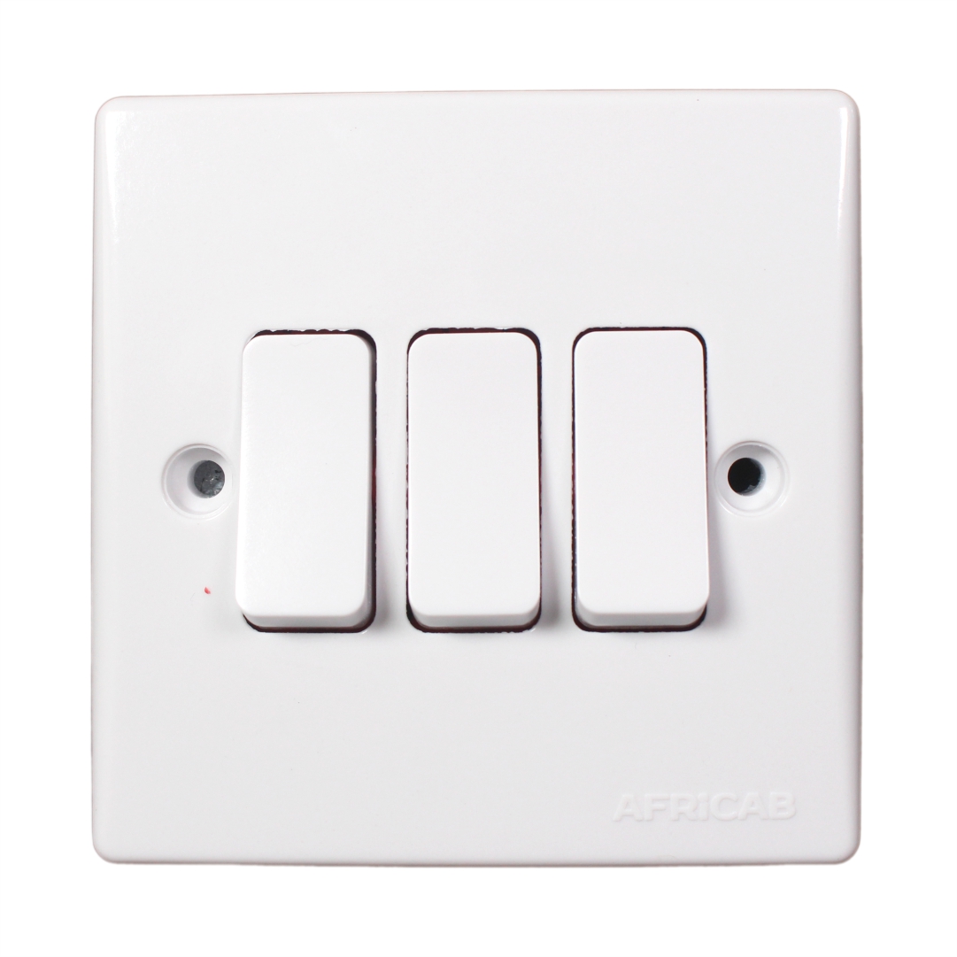 Fl Series Switches & Socket 3 Gang 2 Way Switch