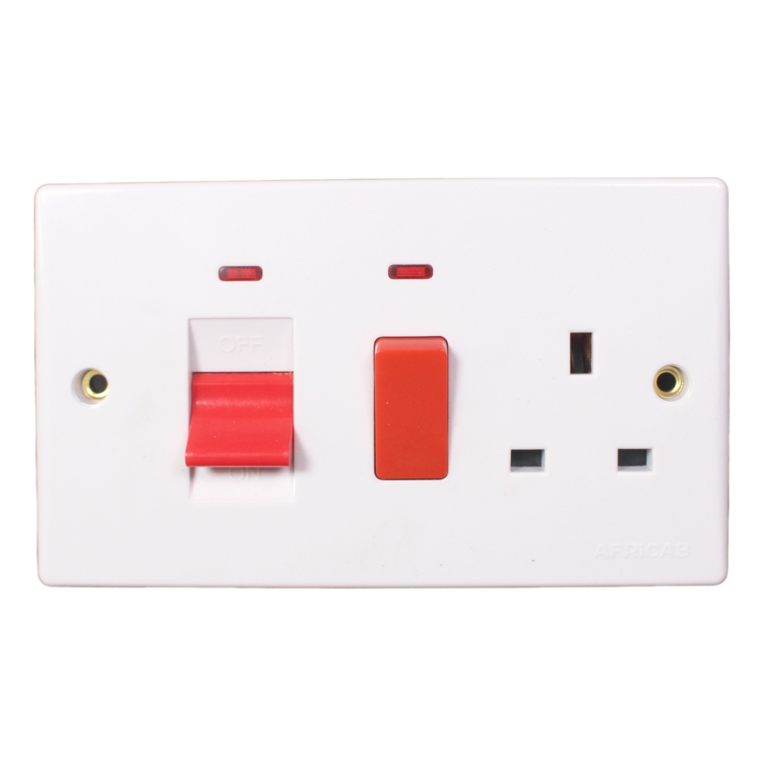 Fl Series Switches & Socket 3X6 45A Cooker Unit