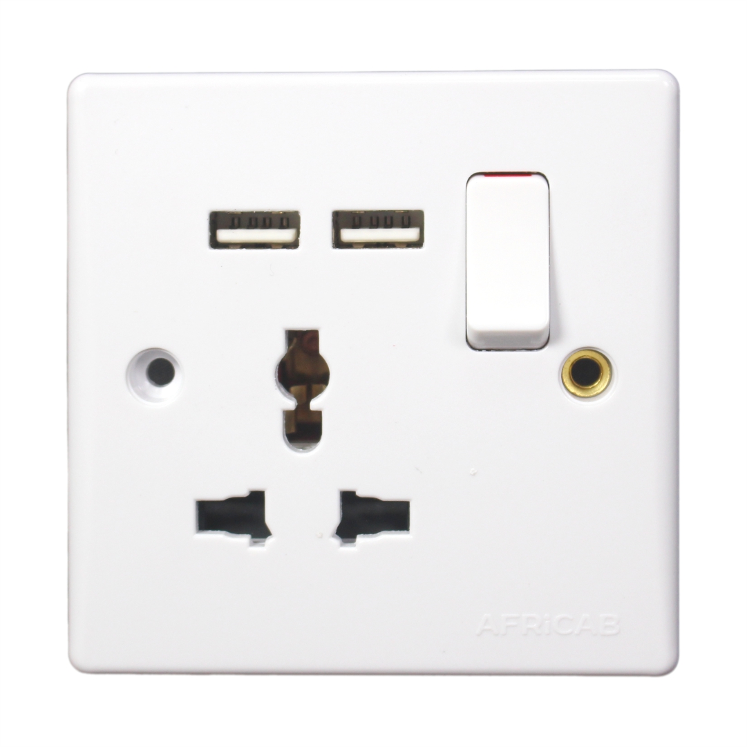 Fl Series Switches & Socket 13A Multi Socket With USB