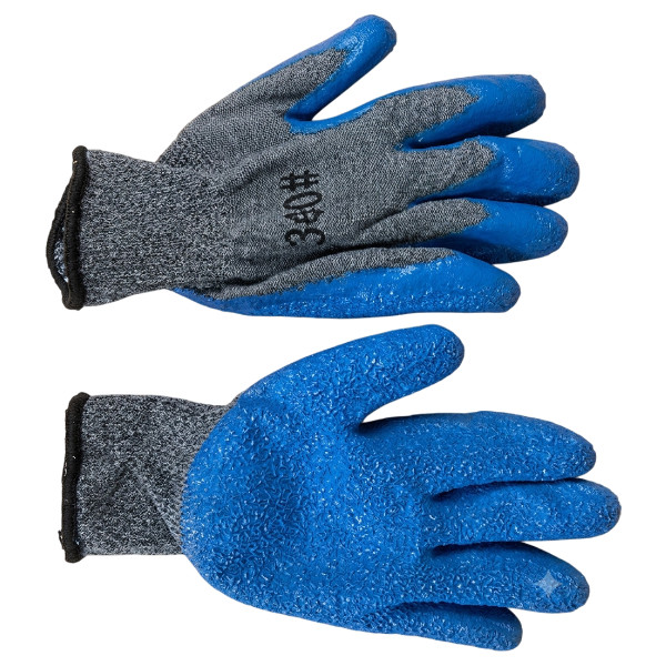 Gloves Crinkle Rubber Coated - Blue