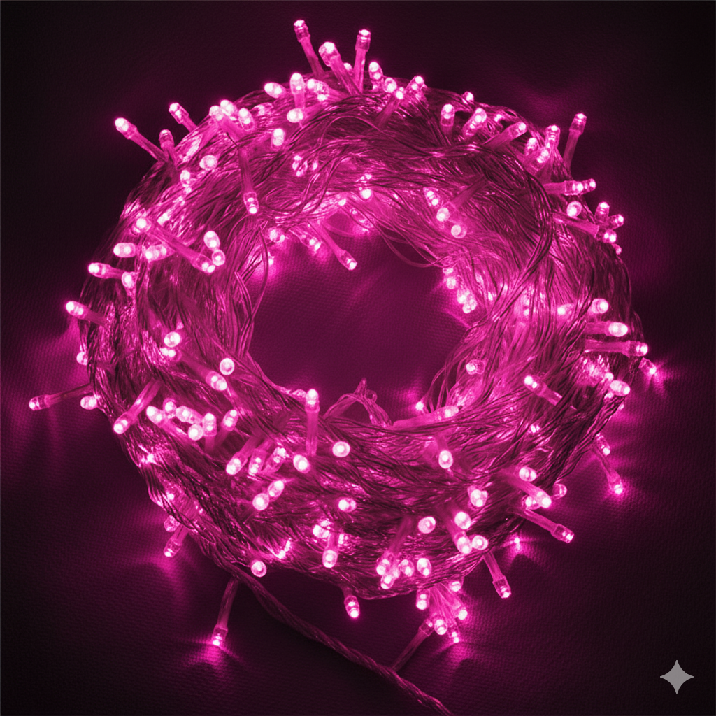Rice Light 10Mtr Pink