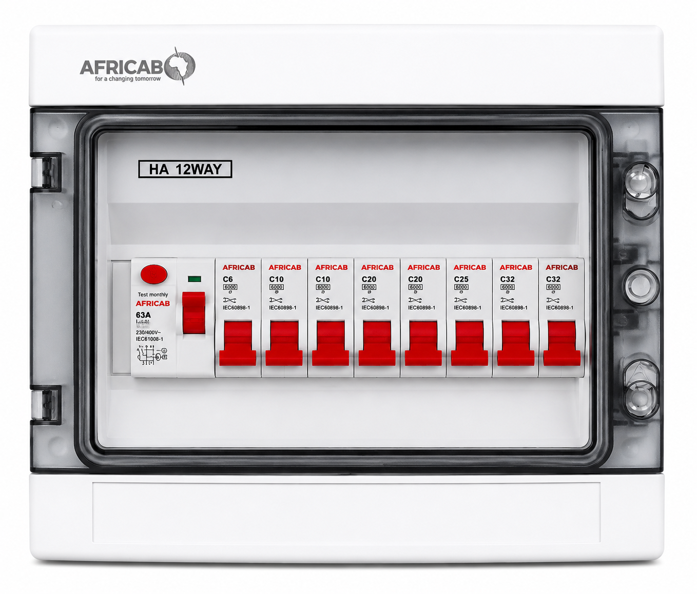 Africab Consumer Unit Plastic 8 Way
