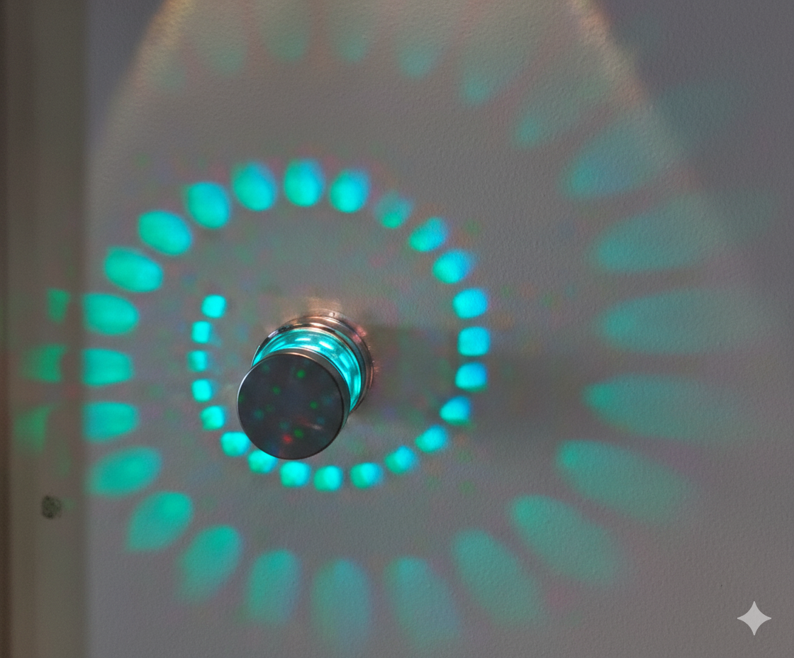 Spiral Hole Wall Light C 3W Rgb With Controller