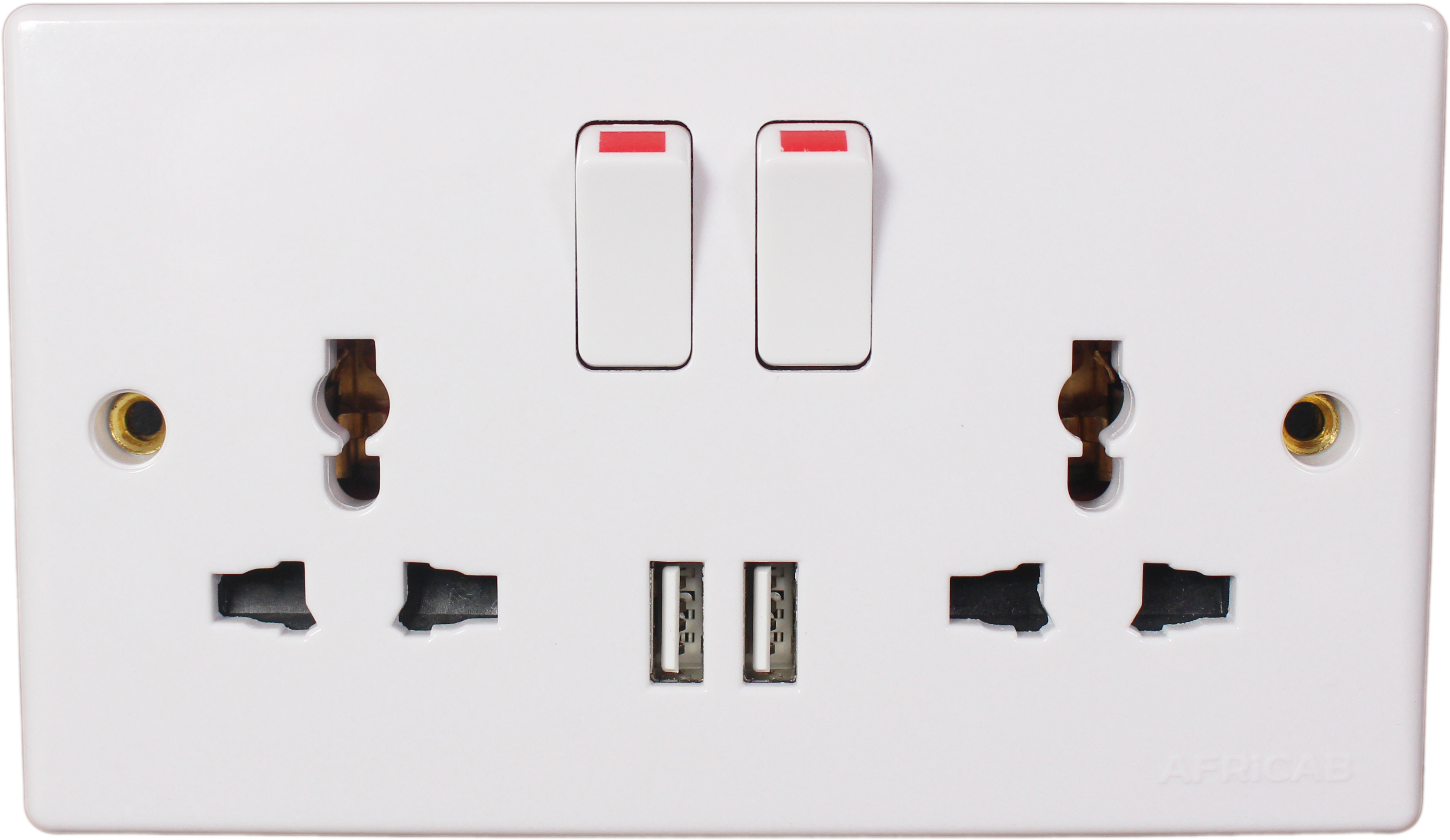 Kc Series Switches & Socket 13A Twin Switch Socket + 2 USB Kc8959Sd