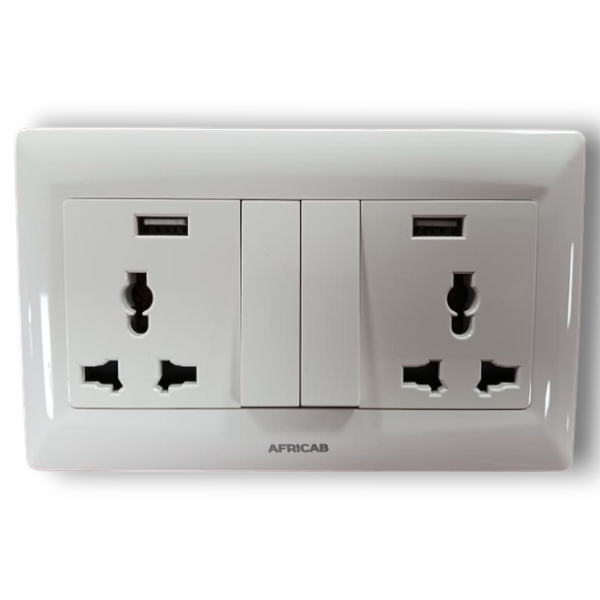 Switch Africab La 13A Twin Universal+USB La8360Sd
