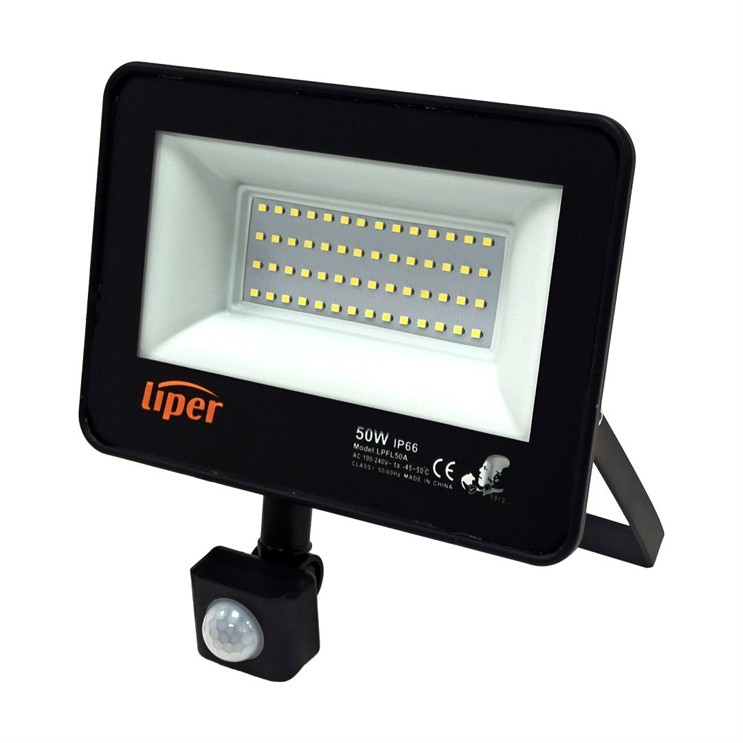 LED Flood Light LPFL-50BS01-W 50 W WITH SENSOR