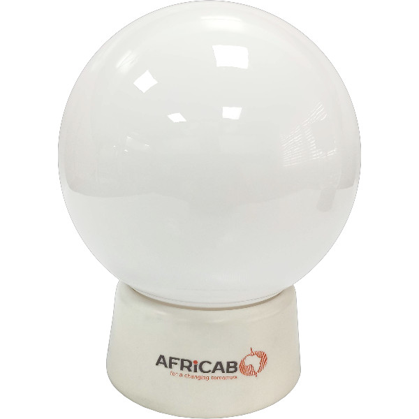Ball Fitting 6" Frosted B22 White Base
