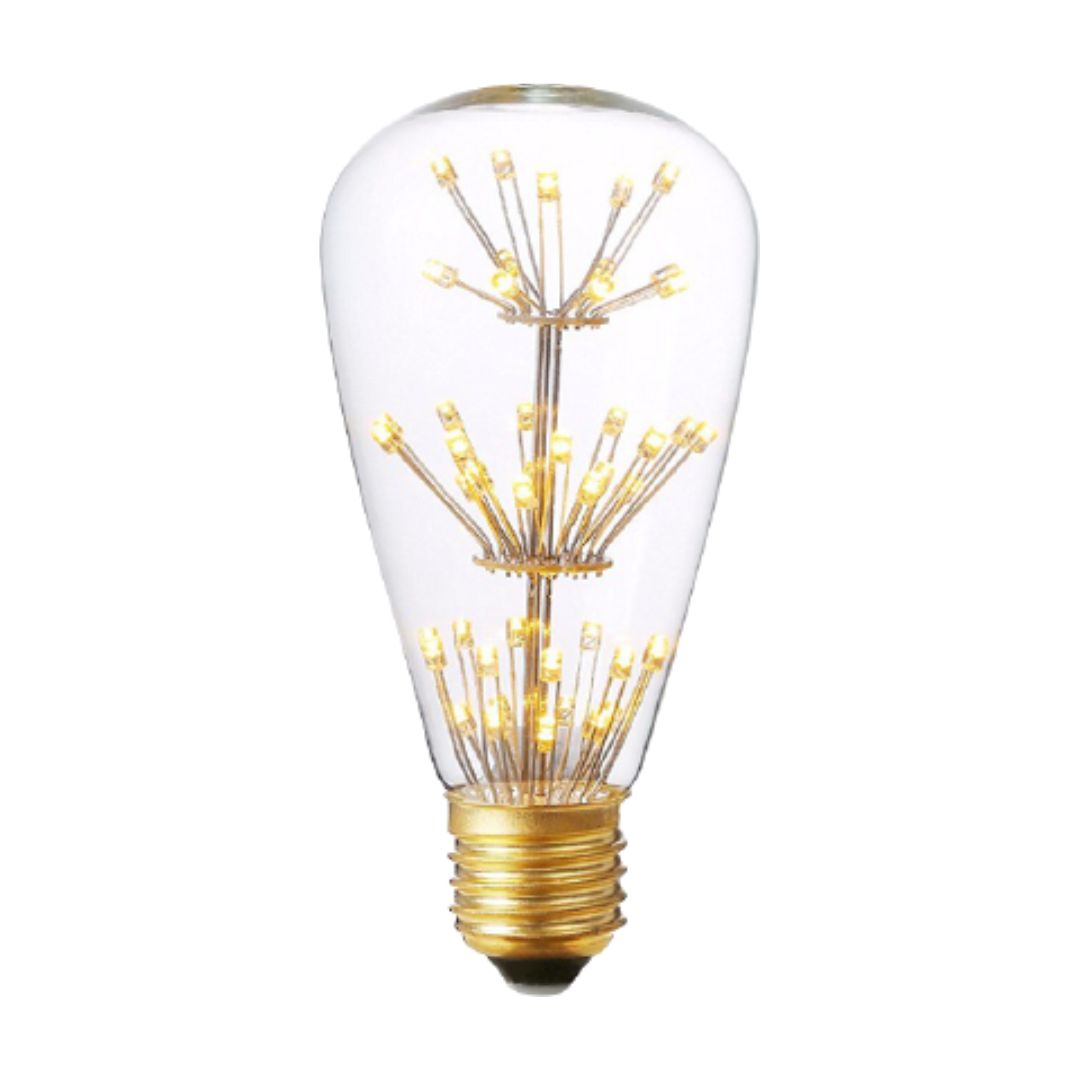St64Star-3W-E27-220V-2200K 64*140Mm Clear