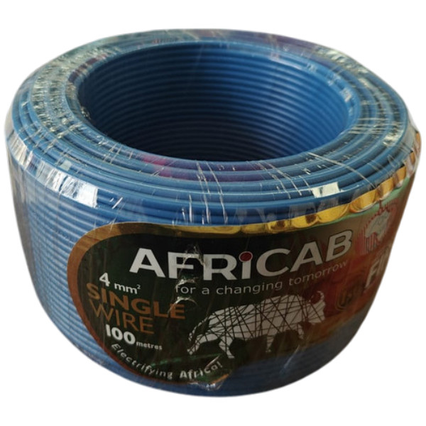 Single Wires (100M Coil) 4 Sq.mm Blue