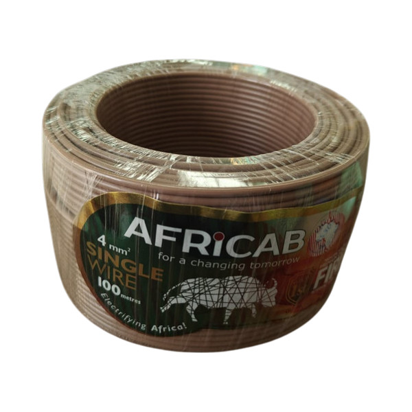 Single Wires (100M Coil) 4 Sq.mm Brown