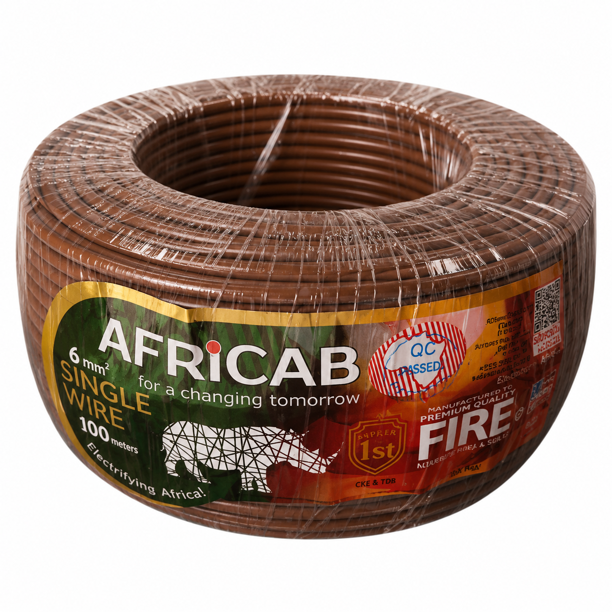 Single Wires (100M Coil) 6 Sq.mm Brown
