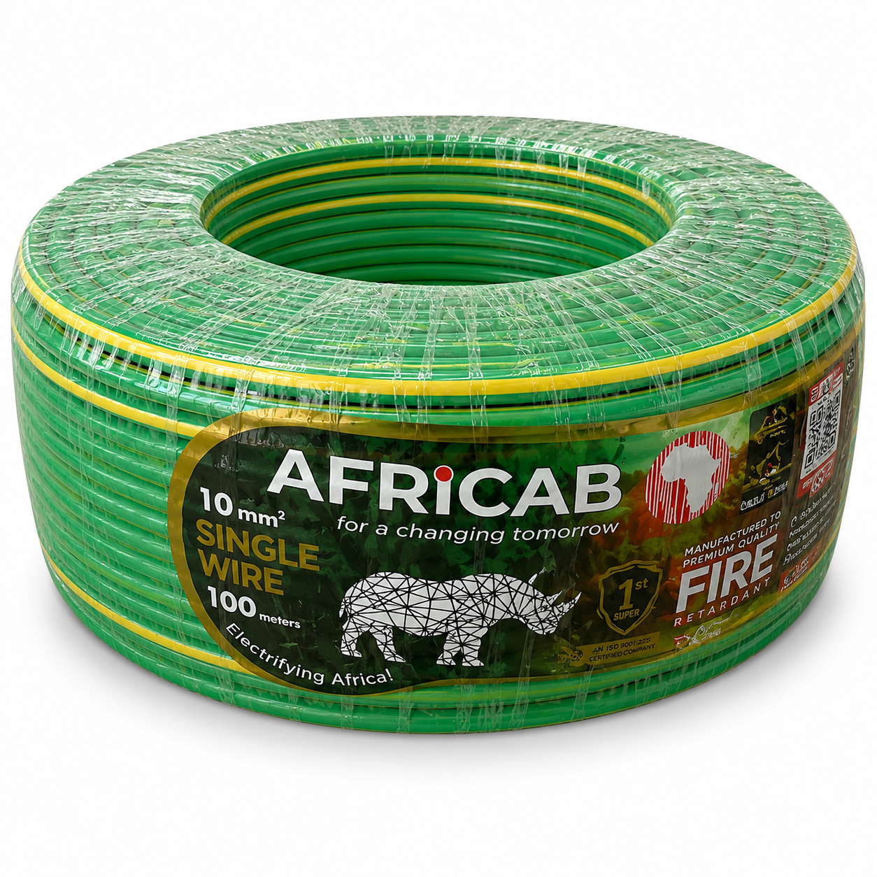 Single Wires (100M Coil) 10 Sq.mm Green