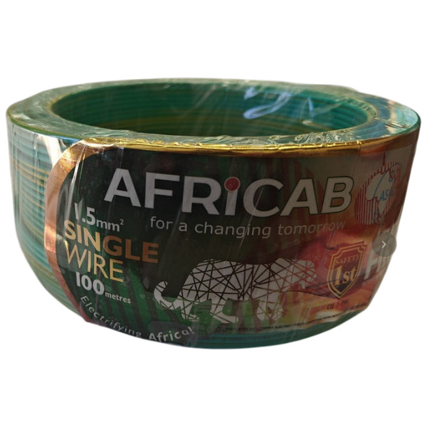 Single Wires (100M Coil) 1.5 Sq.mm Green
