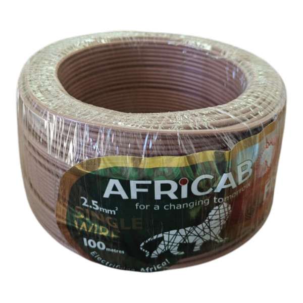 Single Wires (100M Coil) 2.5 Sq.mm Brown