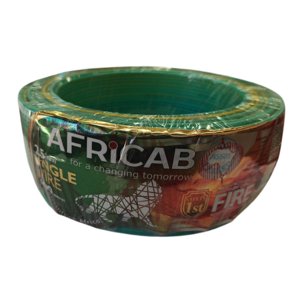 Single Wires (100M Coil) 2.5 Sq.mm Green