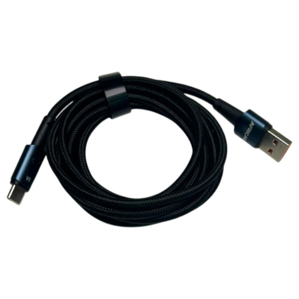 66 W 6 A USB-A to C Fast Charging Cable, 2 m, Blue