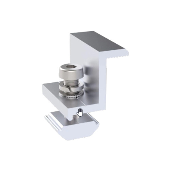 Silver Br End Clamp,Grounding Clip Included